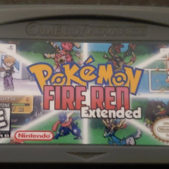 Pokemon FireRed Extended GBA ROM Hack Game Custom Gameboy Advance - Picture 1 of 9